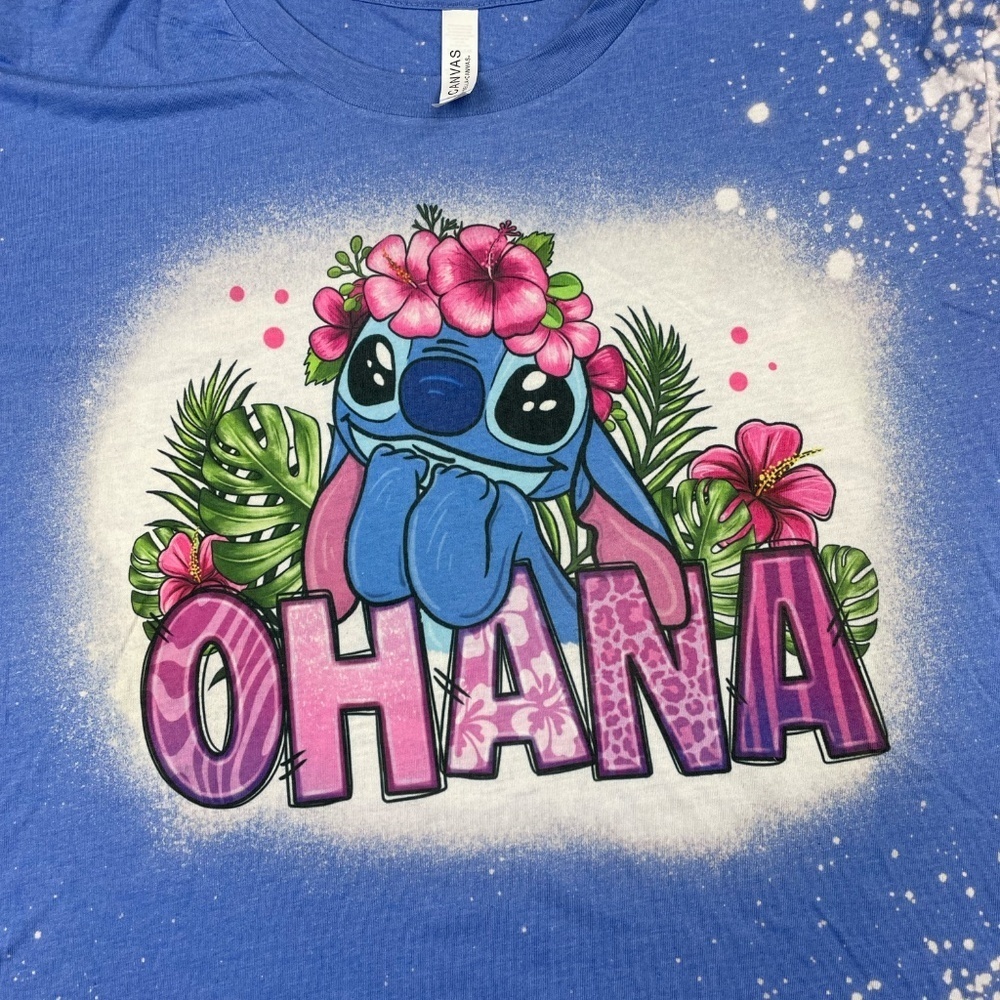 Disney Stich Ohana Short Sleeve Tee Shirt Women's 2XL - Picture 2 of 7